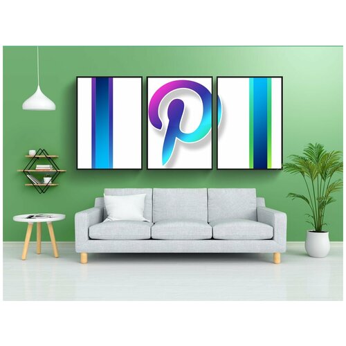 фото Набор модулных постеров для интерьера "значок, интерес, символы" 60x90 см. в тубусе, без рамки lotsprints