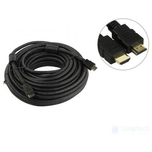 Vcom Кабель HDMI 19M/M ver 2.0, 20М, 2 фильтра Aopen AOpen HDMI (m) - HDMI (m) 20м