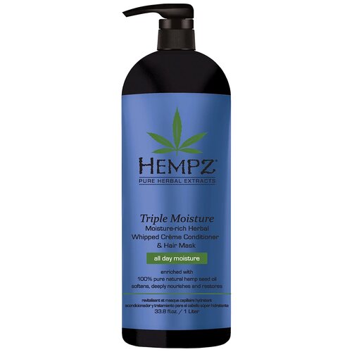Hempz кондиционер-маска Moisture-Rich Herbal Whipped Creme Conditioner & Hair Mask для поврежденных волос, 1000 мл