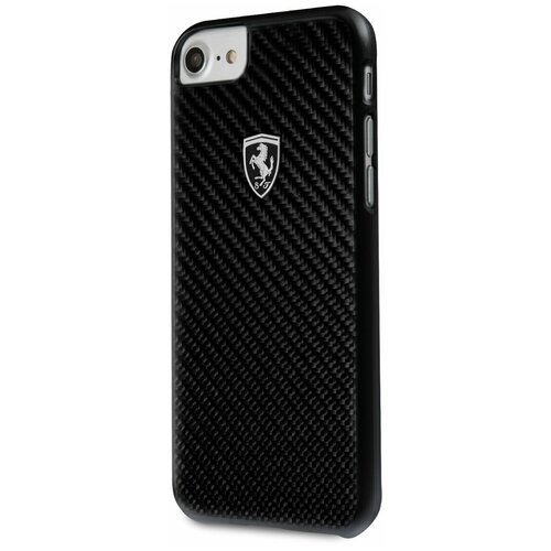 Чехол Ferrari Heritage Real Carbon Hard для iPhone 7/8/SE 2020, черный