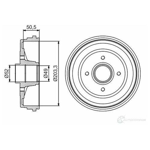 0 986 477 205_барабан тормозной! c ABS\ Renault Clio all 98>