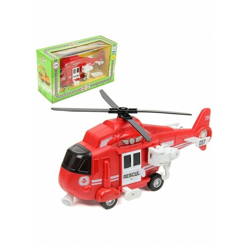 Вертолет FIRE AND RESCQUE HELICOPTER 1:16, со зв. и св., фрикц., Drift