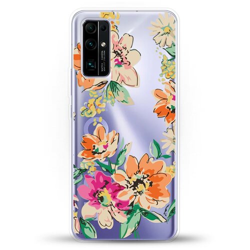 фото Силиконовый чехол цветы оранжевые на honor 30 andy & paul