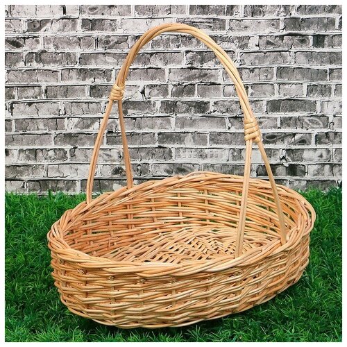 фото Корзина «карина», №2, дно:19×28 см, верх:34×28 см, h=8/40 см, ручное плетение, ива 3426289 сима-ленд