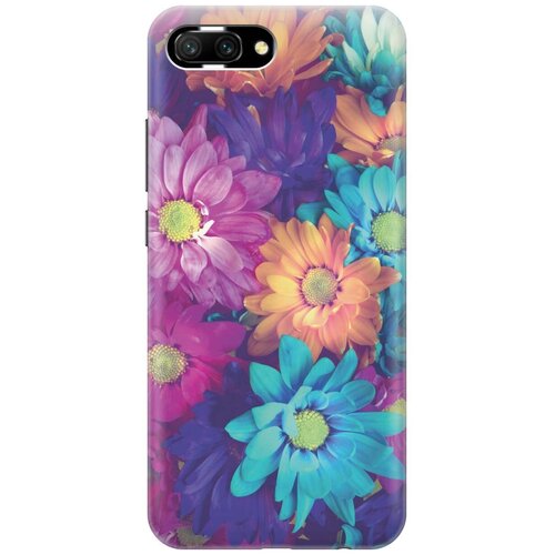 фото Gosso ультратонкий силиконовый чехол-накладка для honor 10 с принтом "много цветов"