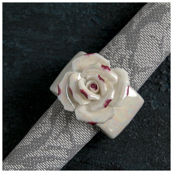 Кольцо для салфеток SKYPHOS «Цветок» керамическое