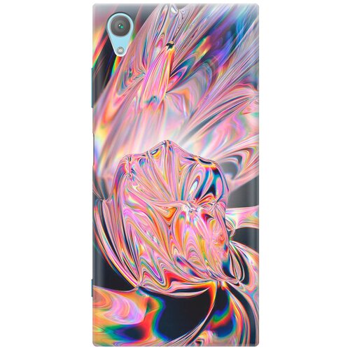 фото Силиконовый чехол на sony xperia xa1 plus / сони иксперия ха1 плюс с принтом "стеклянная абстракция gosso