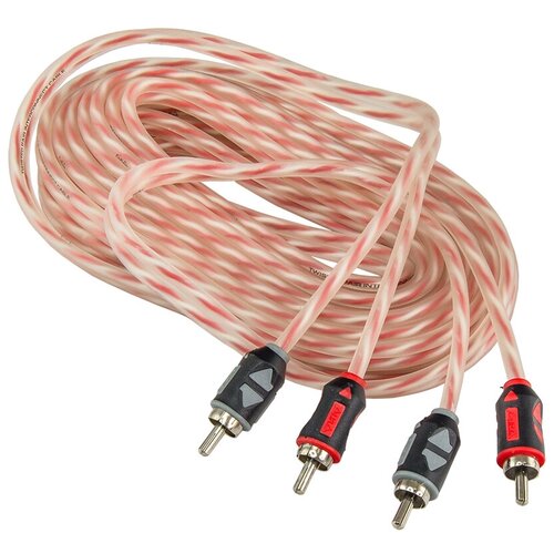 RCA кабель 5 метров, 2 канала, витая пара, AurA RCA-A150MKII межблочный кабель 5м aura rca a150