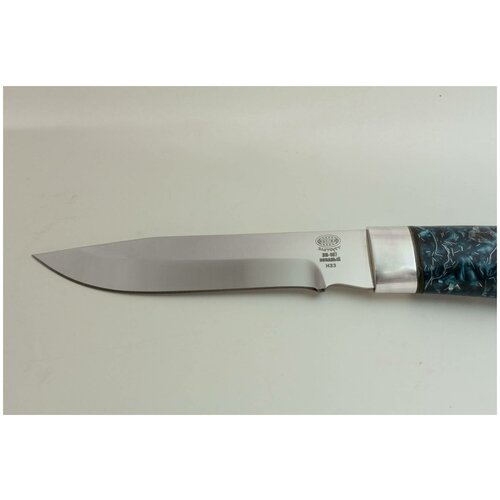фото Нож златоустовский, туристический «робинзон» н33, нержавеющая сталь эи-107, рукоять дюраль/смола ззосс