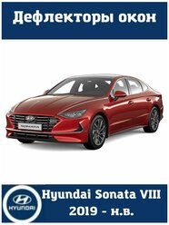 Дефлекторы окон Hyundai Sonata 8 VIII (DN8) 2019 / Дефлекторы окон хендай саната VIII (DN8) Sd 2019