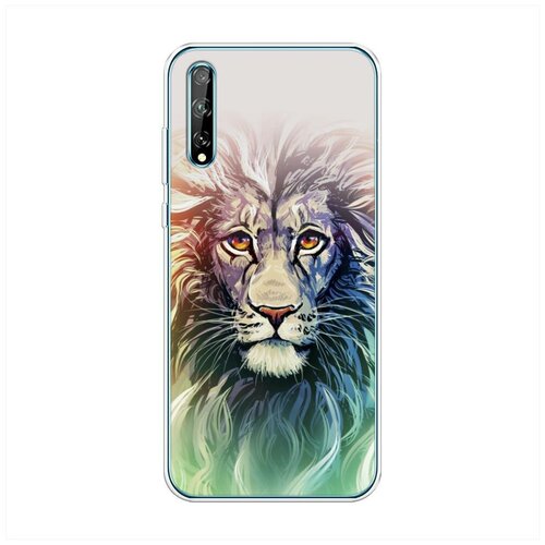 фото Силиконовый чехол "лев арт 3" на huawei p smart s / хуавей п смарт с case place