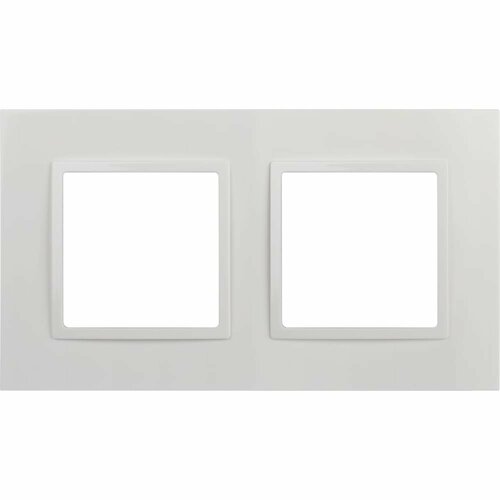 Рамка для розеток и выключателей ЭРА Elegance 14501201 Classic, на 2 поста, белый