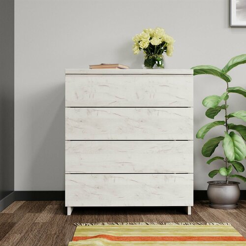 Комод для одежды и вещей Дуб светлый с 4 ящиками domokomod 66*50*75