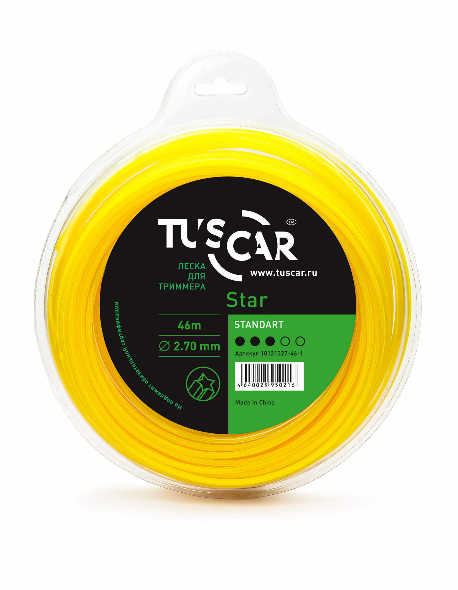 Tuscar Леска для триммера Star, Standart, 2.7mmx46m 10121327-46-1