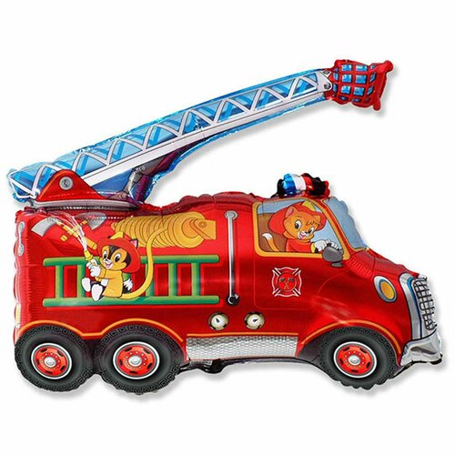 Фигура Пожарная машина 71см х 80см 10 1 шт новогодние фольгированные воздушные шары