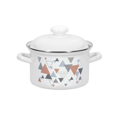 Эмалированная кастрюля с крышкой 2 л 1425₽