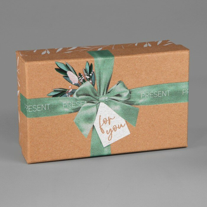 Дарите Счастье Коробка подарочная прямоугольная, упаковка, Present for you, 14 х 8.5 х 4.5 см