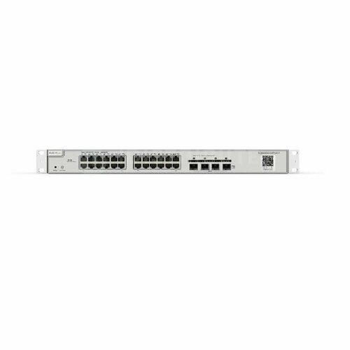 Коммутатор Ruijie Reyee 24-Port 10G L2 Managed POE Switch, 24 Gigabit RJ45 POE/POE+ Ports, 4 *10G SFP+ Slots, 370W PoE power budget коммутатор управляемый bdcom s5612 12 10ge ge sfp ports 8 ge tx ports ac220v single power supply the cooling fan 1u 19 inch rack mounted install