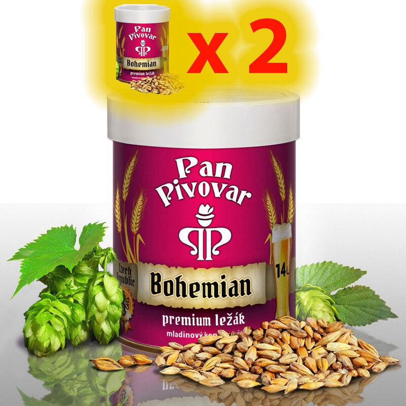 2 пивных солодовых экстракта Pan Pivovar Bohemian Премиум (светлое мини)