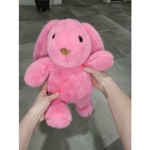 Кролик розовый мягкая игрушка 45см.