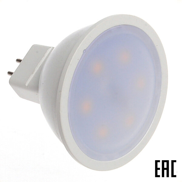 Лампа 5Вт LED5-MR16/830/GU5.3 12В 3000К светодиодная тёплый белый свет (Camelion) (4 шт. в комплекте)