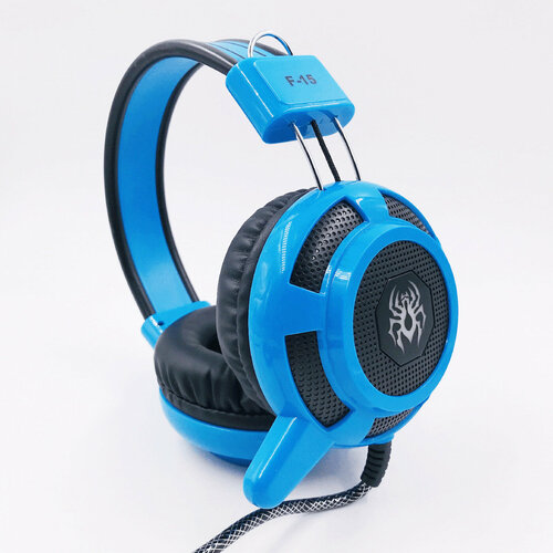 Гарнитура: PC Gaming Headset F15, синяя игровая гарнитура trust gxt 430 ironn gaming headset