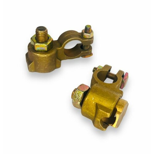 Клеммы АКБ латунь 10 мм болт и гайка для проводов до 90 мм 703₽