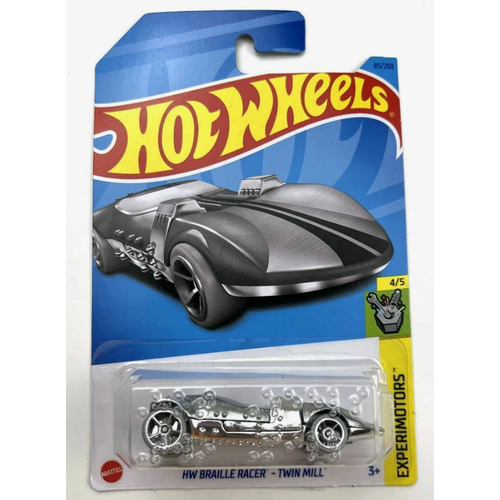 Hot Wheels Машинка базовой коллекции HW BRAILLE RACER - TWIN MILL серебристая 5785/HKK74 hot wheels 2104