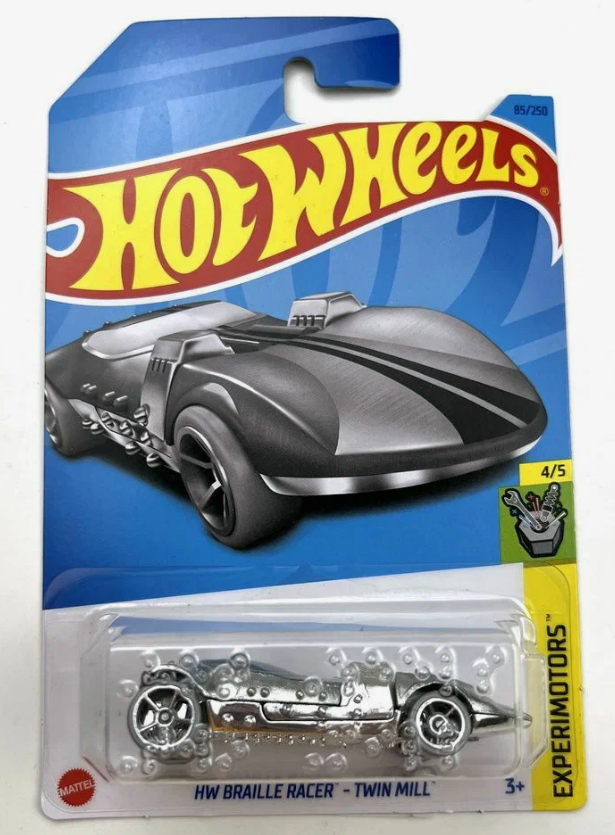 Hot Wheels Машинка базовой коллекции HW BRAILLE RACER - TWIN MILL серебристая 5785/HKK74