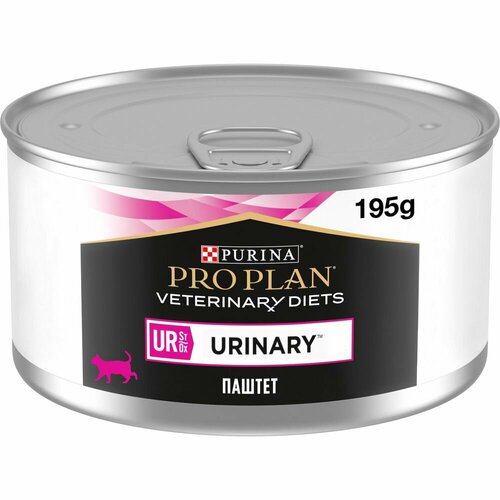 Влажный корм для кошек диетический PRO PLAN VETERINARY DIETS UR ST/OX Urinary при болезнях нижних отделов мочевыводящих путей, паштет, 195 гр