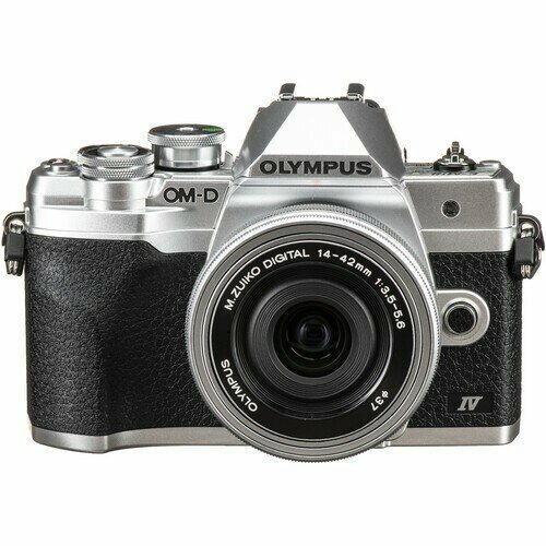 Беззеркальный фотоаппарат Olympus OM-D E-M10 Mark IV kit 14-42 EZ серебристый 11990000₽