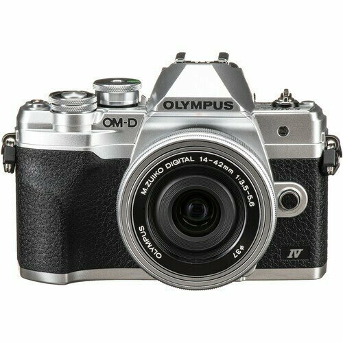 Беззеркальный фотоаппарат Olympus OM-D E-M10 Mark IV kit 14-42 EZ, серебристый