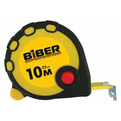 Рулетка Biber STANDART обрезиненный корпус 10м*25мм 40095 тов-173014