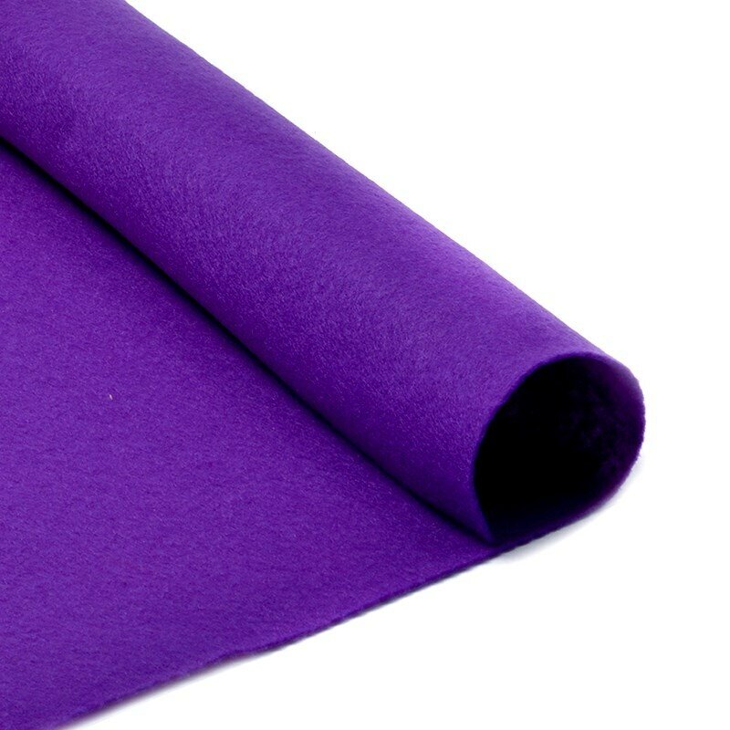 Фетр листовой мягкий 1мм (фетр для рукоделия) 20х30 см цв. фиолетовый (10 листов)