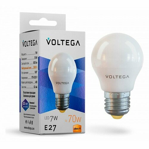 Лампа светодиодная Mebelion Simple E27 220В 7Вт 2800K 7052 631₽