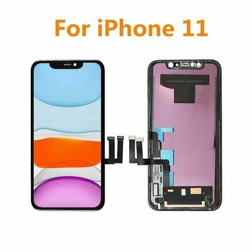 Дисплей на iPhone 11 / Айфон 11 (incell) в сборе с тачскрином и рамкой, черный