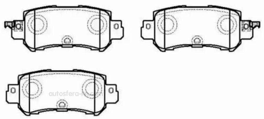HSB HP5296 Колодки тормозные дисковые задние MAZDA: CX-5 2.0 /2.0 AWD / 2.2D / 2.2D AWD / 2.5 AWD 11-