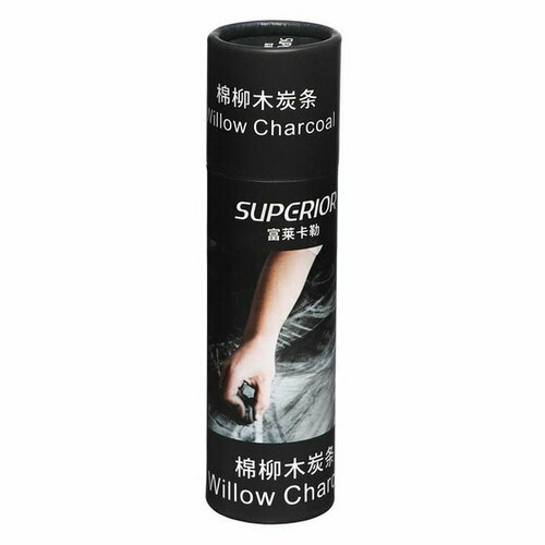 Уголь натуральный 22 штуки диаметр-4-5мм в картонном тубусе черный 575₽