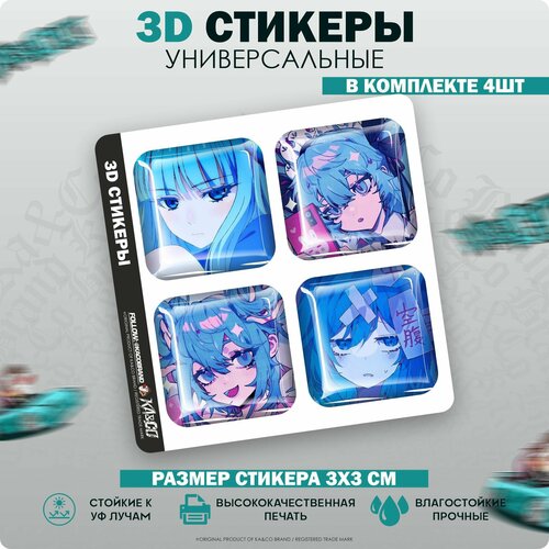 3D стикеры наклейки на телефон Мику хатсуне Anime Tyan