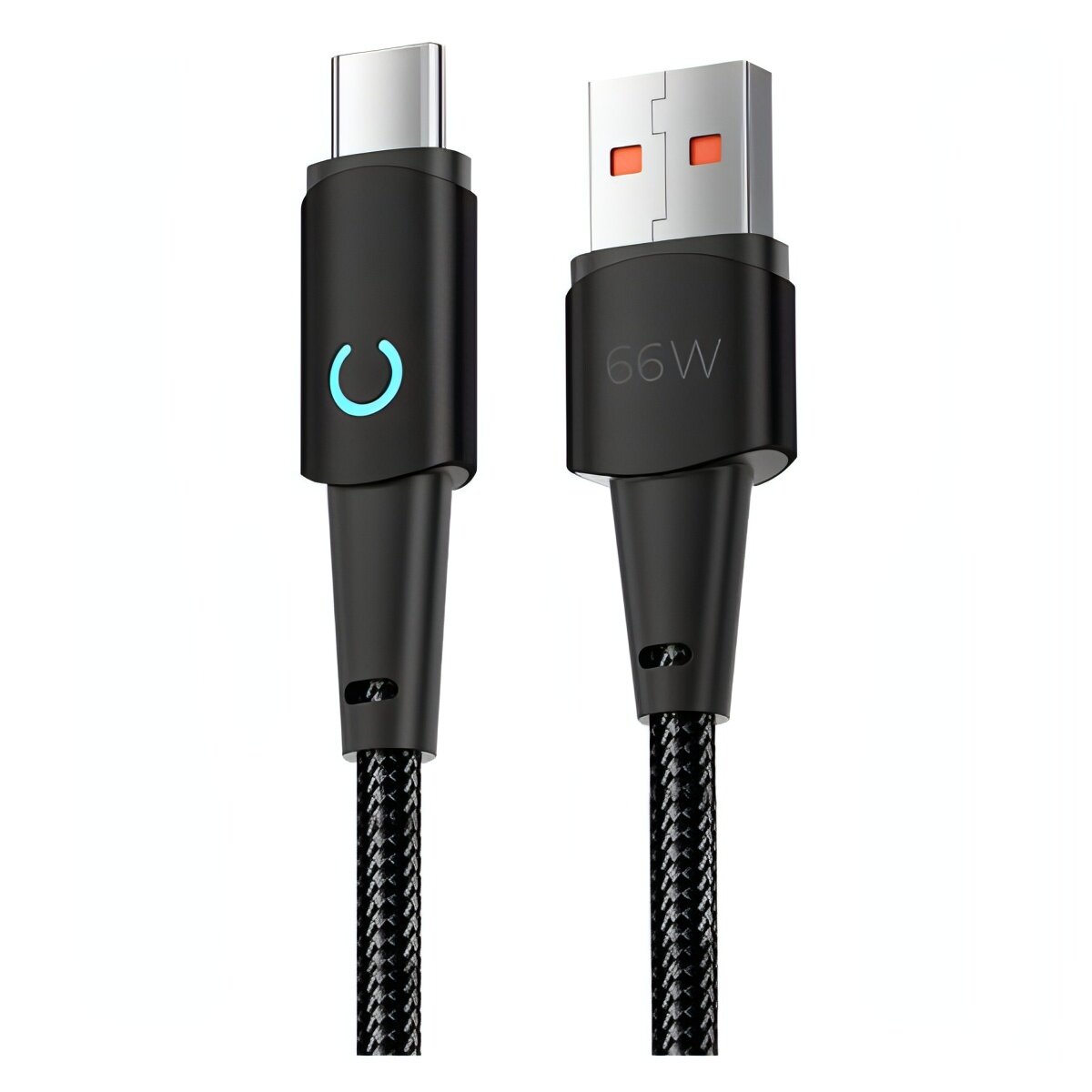 Кабель USB Type-C Deppa Moon USB - USB-C, 66Вт, 6А, 1,2м, черный (72521)