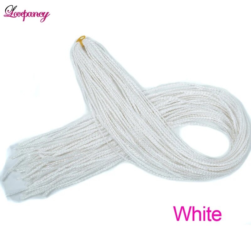 Lovepancy прямые косы Зизи синтетические 50г, White, Stretch 28inches, 1Pcs