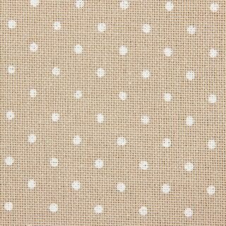 Канва для вышивания Zweigart 3984/7309 Murano Petit Point 32 (35х46см) бежевый в белый горошек