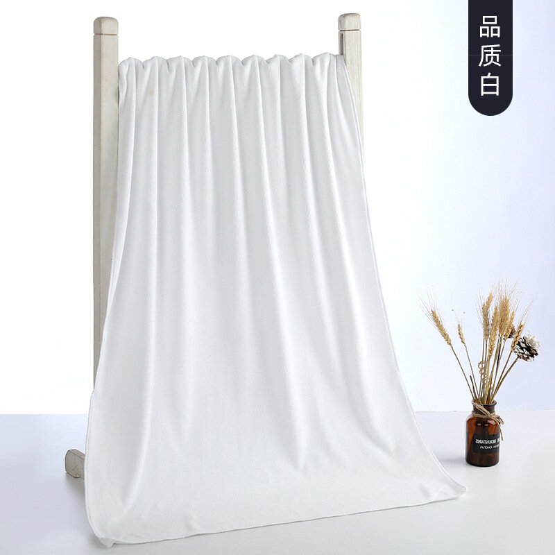 фото Полотенца банные, из микрофибры, 70x140 см, белые