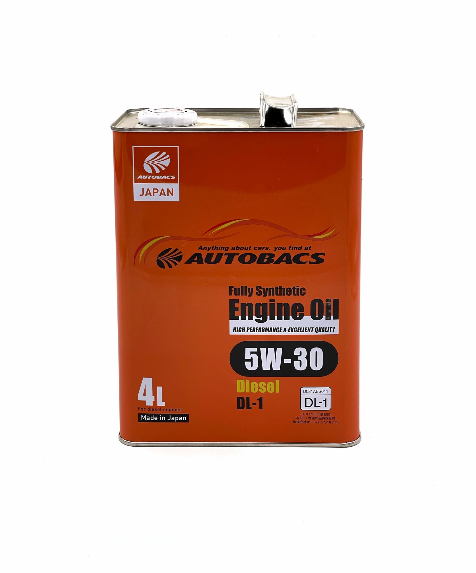 Масло моторное Autobacs 5w-30 Diesel DL-1, синтетическое 4л