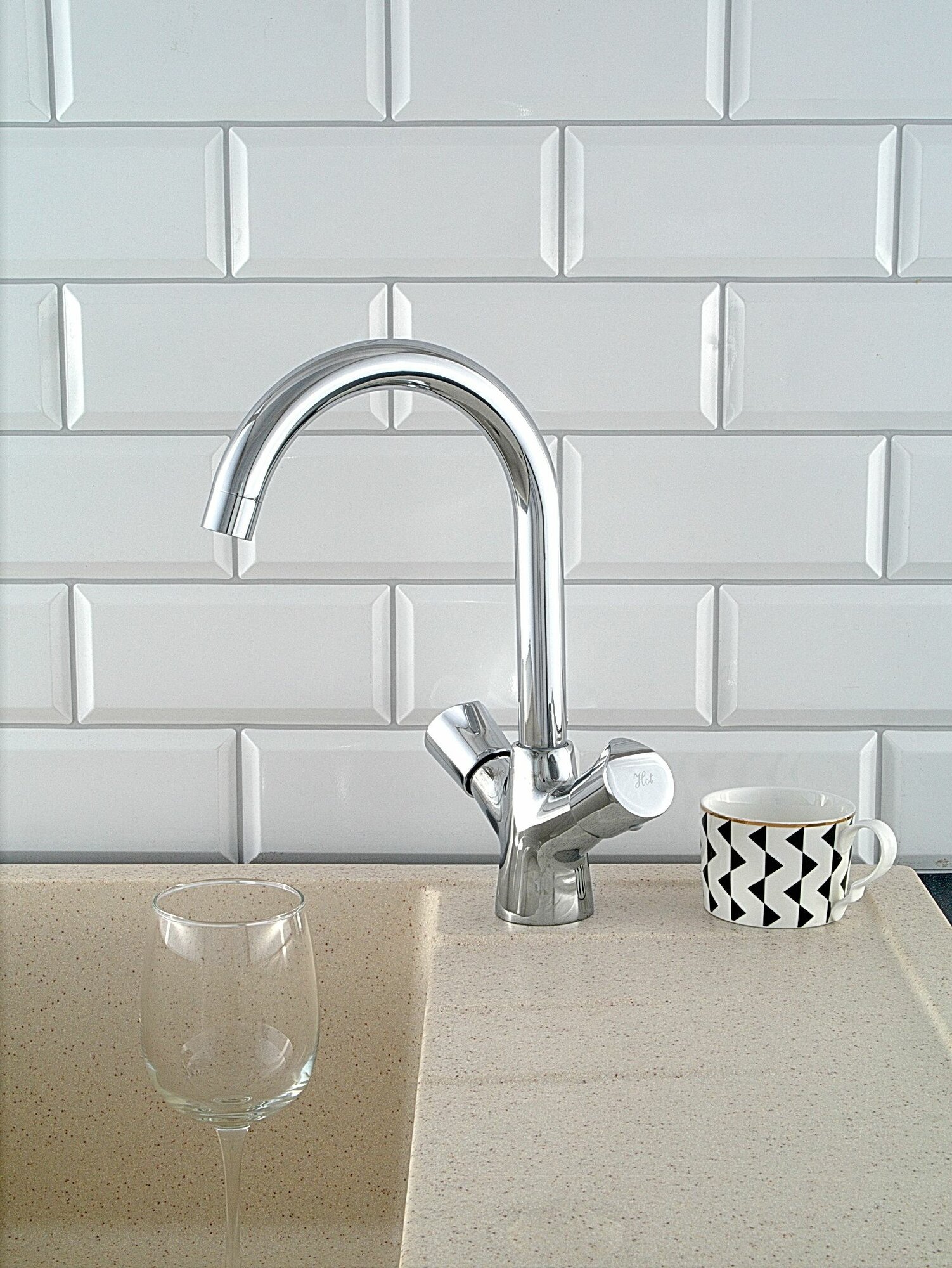 Смеситель Diadonna D80-750358, для кухни, высокий излив, хром — фото 1