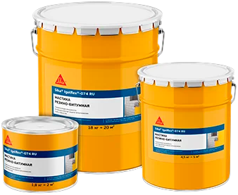 Мастика Резино_Битумная Sika Igolflex-074 21.5л Эластичная, Однокомпонентная, Черная.