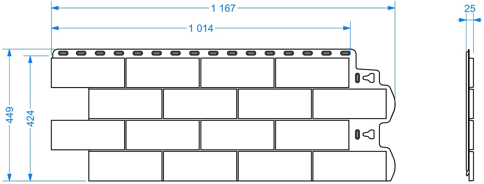 Docke Панель фасадная DUFOUR 1014х424мм S=0,43м2 Зёльден - упаковка 10шт — фото 1