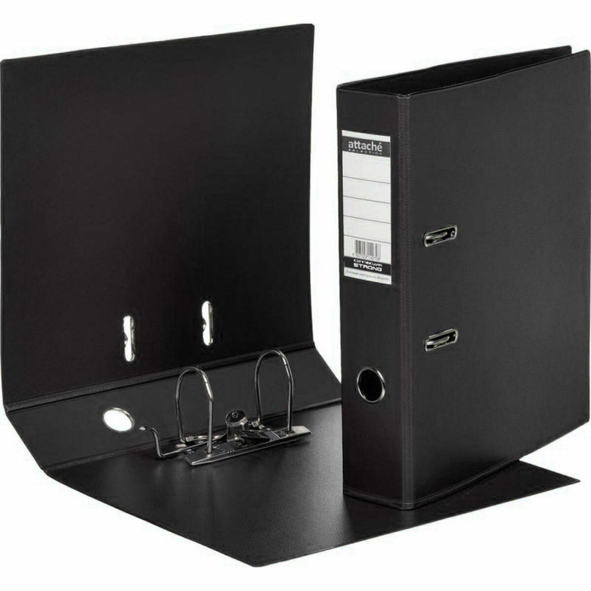 Папка-регистратор Attache Selection Strong Line (70мм, А4, до 450л, картон/ПВХ) черная (1450-10), 20шт.
