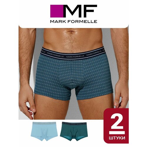 фото Трусы mark formelle нижнее белье, комплект из 2 шт., размер 3xl, бирюзовый, голубой