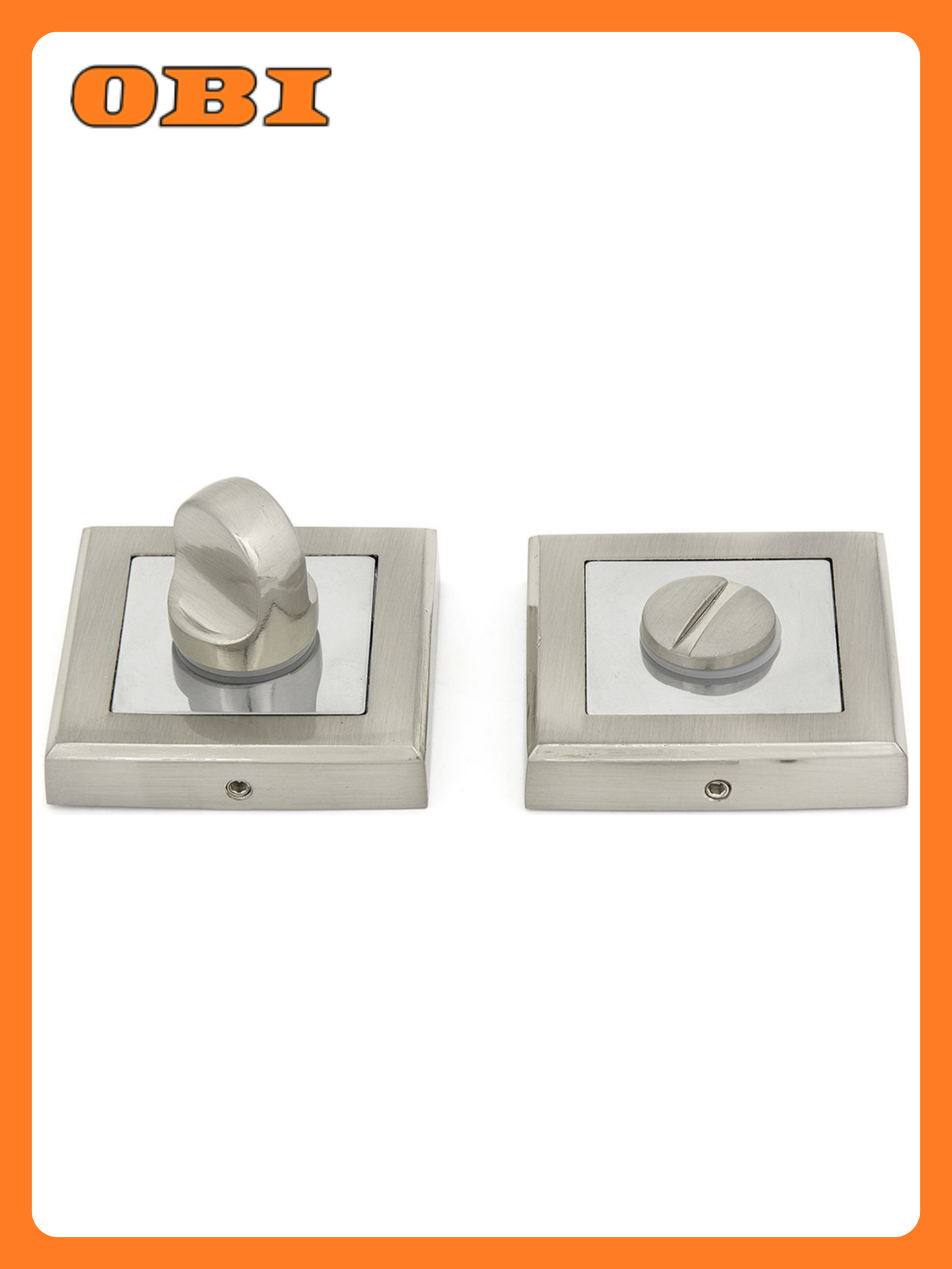 Завертка Фабрика Замков A 2 BK матовая серебристая накладная алюминий медь цинк